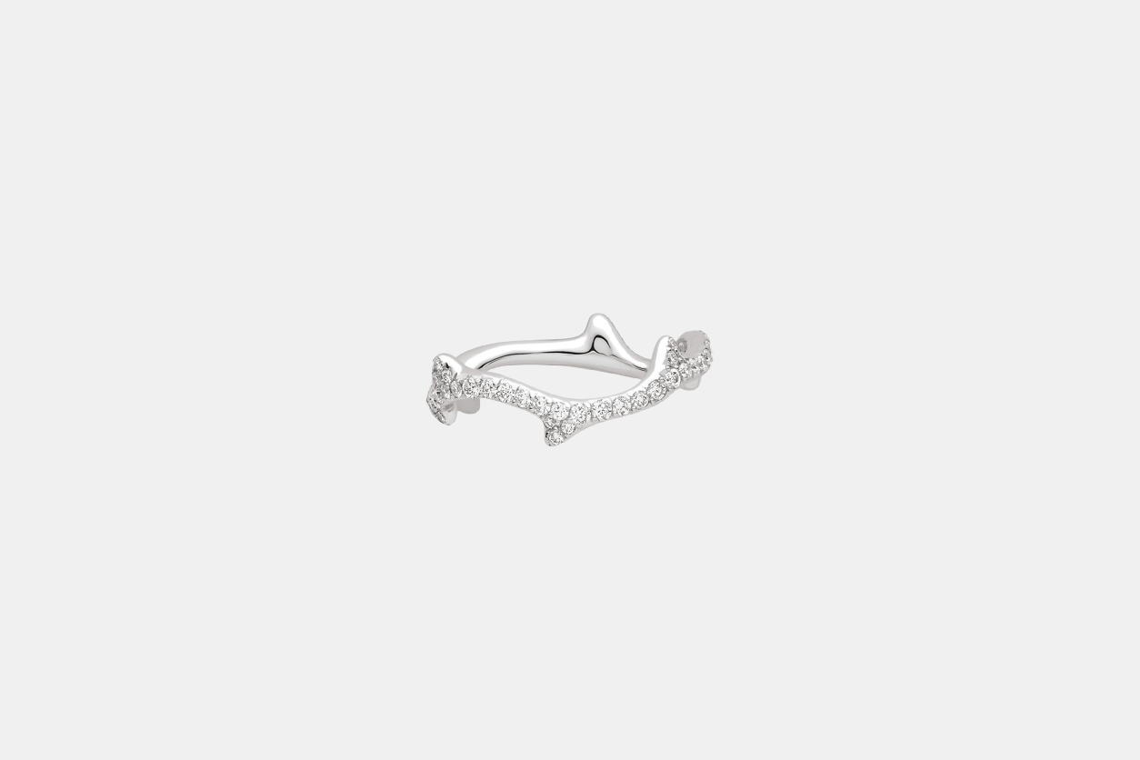 Bague Bois de Rose Or blanc Diamant 0.58 ct