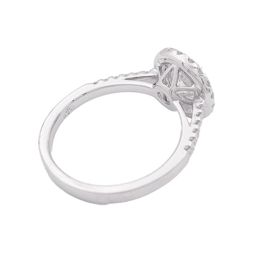 Bague 52 Bague entourage en or blanc avec diamant 1,26 ct et diamants 58 Facettes 33900