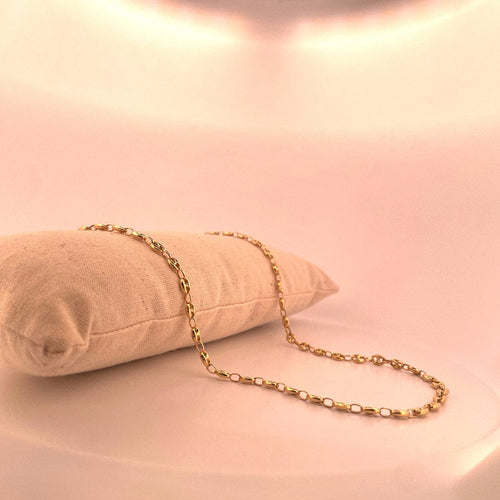 Collier Chaîne grain de café en or jaune 18K 15,74 g 58 Facettes 250139