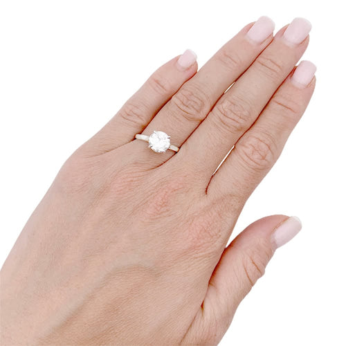 Bague 54 Bague solitaire en platine 950 et or 750 sertie d’un diamant 58 Facettes 32709