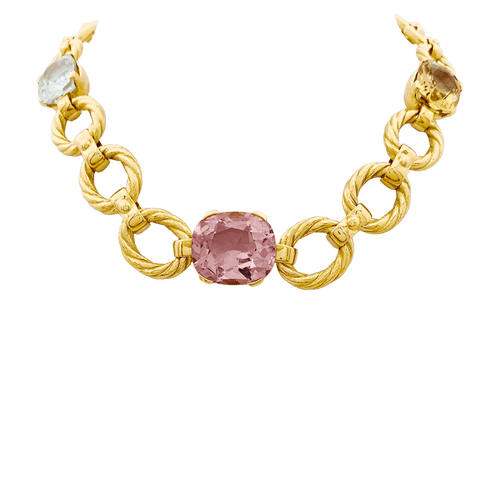 Collier Collier ras de cou, or jaune et béryls. 58 Facettes 34708