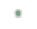Bague Bague en or blanc 18 ct avec émeraude 2,81 ct et diamants 58 Facettes 13755