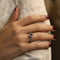 Bague 55 De Beers Aura - Solitaire en platine avec diamants, taille 55 58 Facettes FB10126
