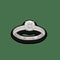 Bague 53 Solitaire - Bague en or gris 18k avec diamants, taille 53 58 Facettes FB11204 / FB11064