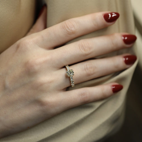 Bague 53-54 Solitaire - Bague en or jaune 18k et diamants 1,00 ct 58 Facettes FB11203-FB11065