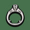 Bague 52-53 Solitaire - Bague en or gris 18 carats avec diamants 1,02 ct 58 Facettes FB08338