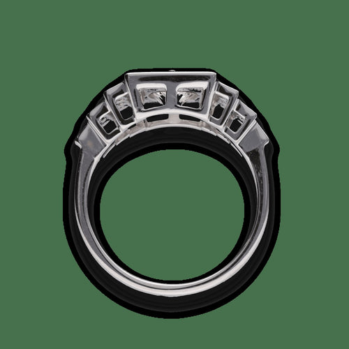Bague 52 Solitaire style Art déco - Bague en or gris 18K et diamants, taille 52 58 Facettes FB09264-FB09217