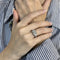 Bague 52 Solitaire style Art déco - Bague en or gris 18K et diamants, taille 52 58 Facettes FB09264-FB09217