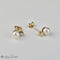Boucles d'oreilles Boucles d'oreilles - Puces en or jaune 14 carats, perles Akoja et diamants 58 Facettes 2304