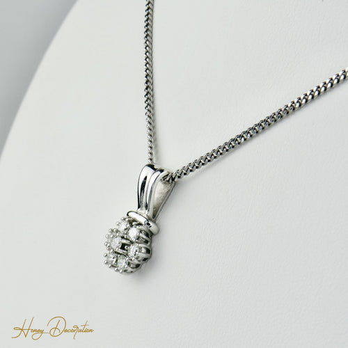 Pendentif Pendentif en or blanc 14 carats avec diamants 58 Facettes 2313