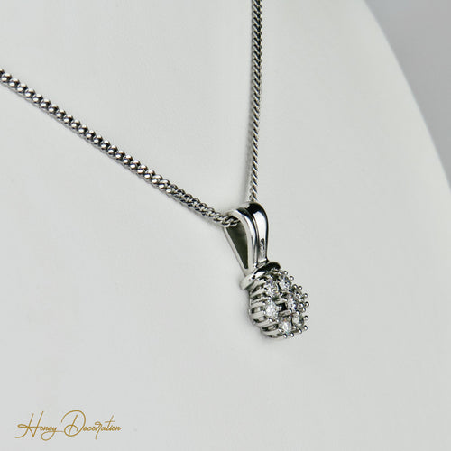 Pendentif Pendentif en or blanc 14 carats avec diamants 58 Facettes 2313