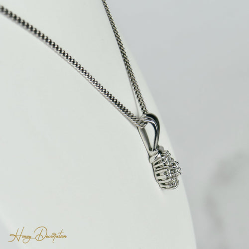 Pendentif Pendentif en or blanc 14 carats avec diamants 58 Facettes 2313