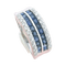 Bague 55 Bague bandeau or blanc diamants saphirs 58 Facettes AA 1676