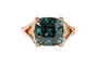 Bague 53 VAN GOLLER - Bague or rose tourmaline indicolite 58 Facettes Indicolite