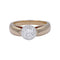 Bague 54 Bague solitaire en or jaune et platine avec diamant 58 Facettes 32407