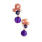Boucles d'oreilles Cartier Délices de Goa - Boucles d’oreilles en or rose, diamants, améthystes et corail 58 Facettes 34813