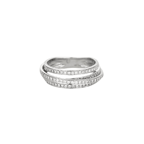 Bague 52 Bague or blanc 4 anneaux diamants 58 Facettes 3131311
