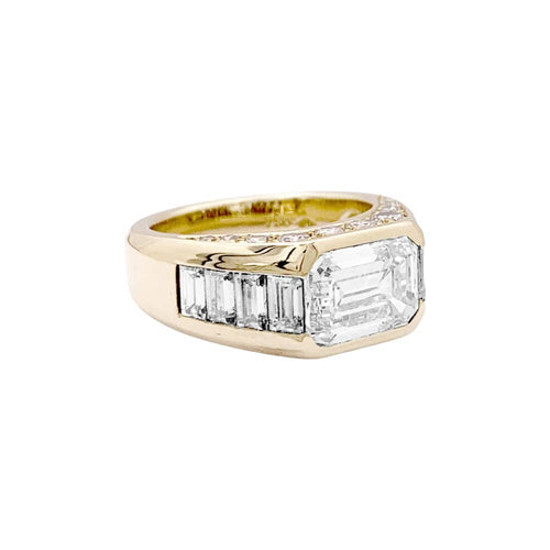 Bague 51 OJ Perrin - Bague en or jaune 750 et diamants 58 Facettes 35161