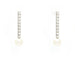 Boucles d'oreilles Boucles d’oreilles tennis en or blanc 18 ct avec perles et diamants 58 Facettes 14013