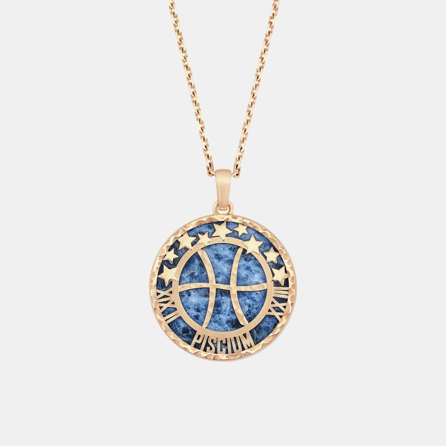 Collier Zodiaque Or rose Sodalite 