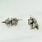Boucles d'oreilles Boucles d’oreilles pendantes géorgiennes - Motif floral en or 14 carats et diamants taille rose 58 Facettes 180
