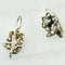 Boucles d'oreilles Boucles d’oreilles pendantes géorgiennes - Motif floral en or 14 carats et diamants taille rose 58 Facettes 180