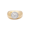 Bague 51 Bague jonc en or jaune et or blanc 750 avec diamant 2,02 ct 58 Facettes 34373