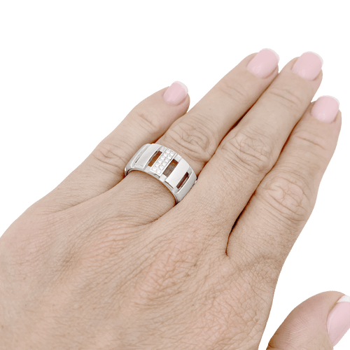 Bague 50 Bague Chaumet, "Class One", or blanc, diamants. 58 Facettes 31607