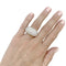 Bague 51 Bague jonc pavée de diamants en or blanc 750 58 Facettes 31229