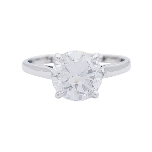 Bague 54 Bague solitaire en platine 950 et or 750 sertie d’un diamant 58 Facettes 32709