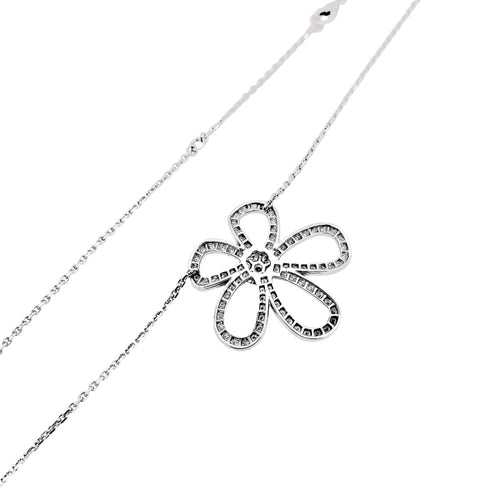 Collier Van Cleef & Arpels Flowerlace - Collier en or blanc et diamants 58 Facettes 35309