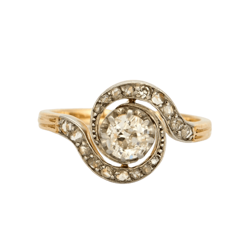 Bague 52 Bague tourbillon en or et diamants 58 Facettes DV0687-5-52-1