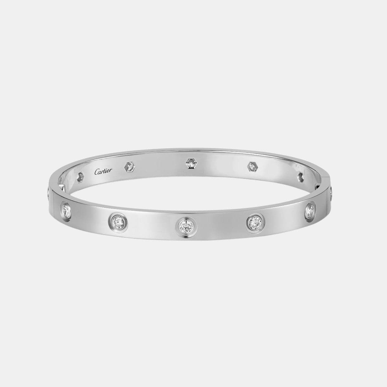Bracelet LOVE Or Gris 10 Diamants