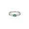 Bague 54 Bague or blanc émeraude et diamants 58 Facettes 413176