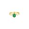 Bague Bague trilogie émeraude diamants or jaune 58 Facettes