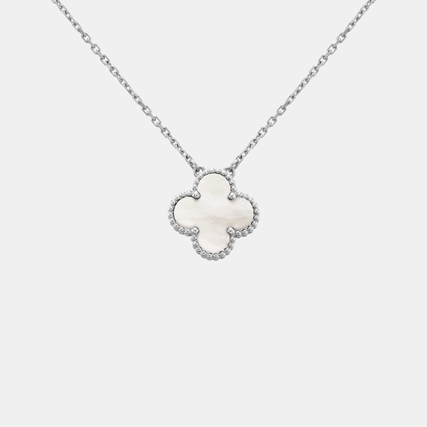 Pendentif Vintage Alhambra Or blanc Perle 