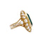 Bague 54 Bague en or jaune 750 avec émeraude et diamants 58 Facettes 35102