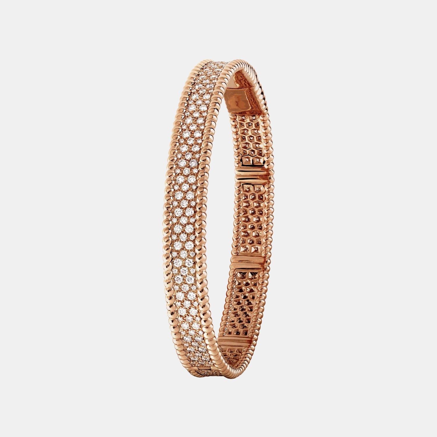 Bracelet Perlée Or rose Diamant 3.56ct