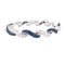 Bracelet Bracelet articulé en or blanc 750 serti de diamants et saphirs 58 Facettes 33891