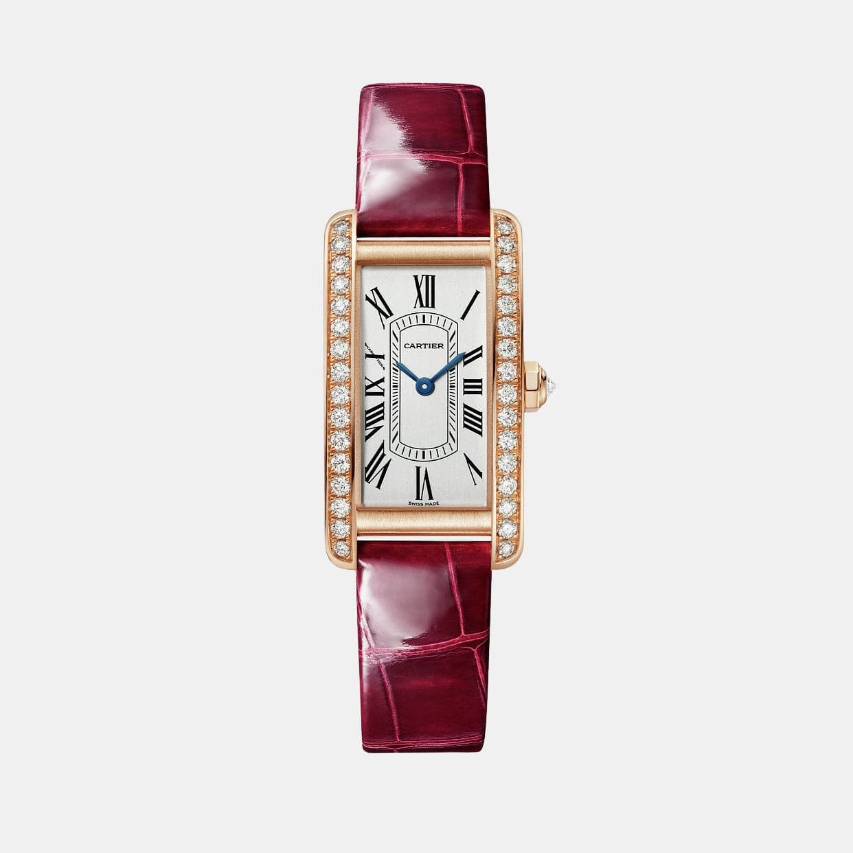Montre Tank Américaine Or rose Diamant