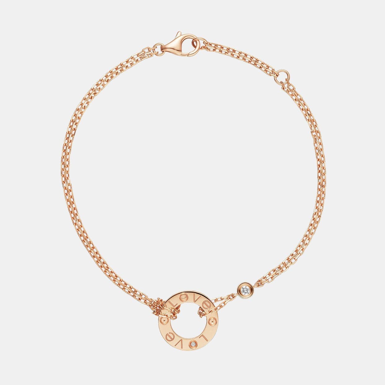 Bracelet LOVE Or Rose 2 Diamants