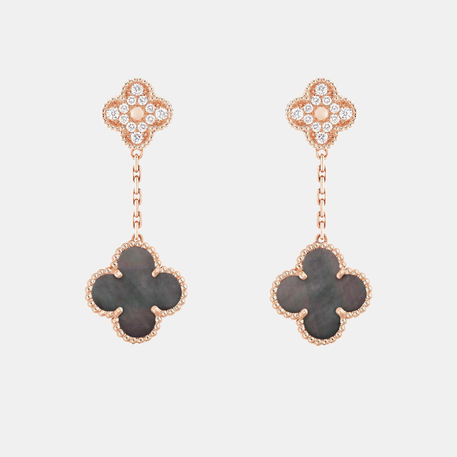 Boucles d'oreilles Magic Alhambra Or rose Diamant 0.97ct