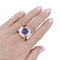 Bague 60 Bague Tank en or rose, platine, diamants et saphirs 58 Facettes 33460