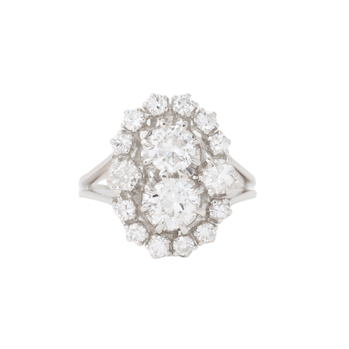 Bague 52 Bague diamants vintage 58 Facettes