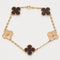 Bracelet Van Cleef & Arpels Vintage Alhambra - Bracelet 5 motifs en or rose et bois 58 Facettes vca-alh-brclt-ltrwd-rg