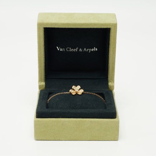Bracelet Van Cleef & Arpels Frivole - Bracelet Mini pavé en or jaune et diamants 58 Facettes vca-b-yg-frvl-mini