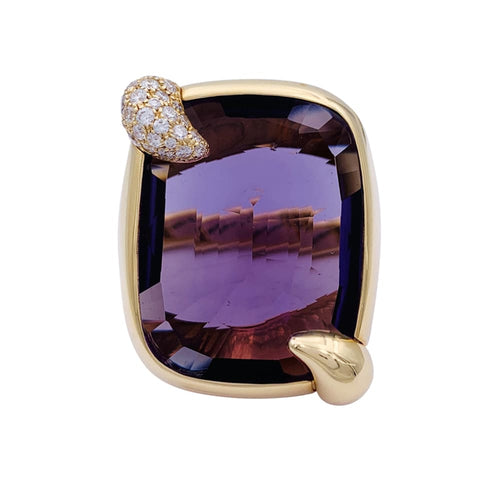 Bague 53 Pomellato Ritratto - Bague en or rose, améthyste et diamants 58 Facettes 33168