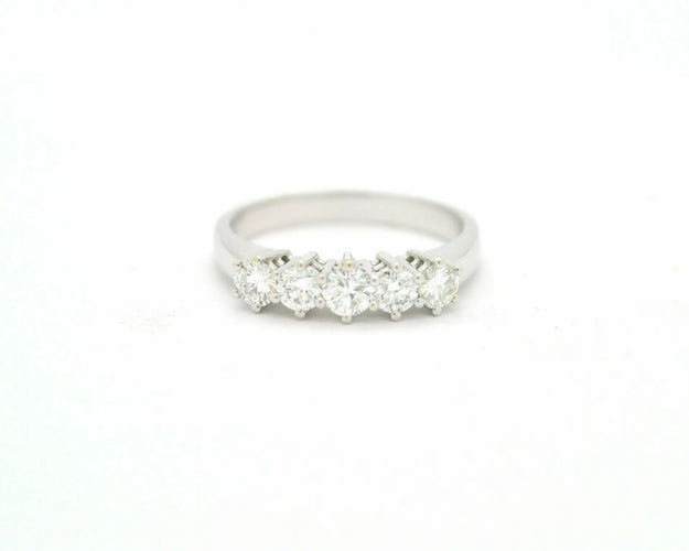 Bague Bague rivière en or blanc 18 carats et diamants 0,93 ct 58 Facettes 8791