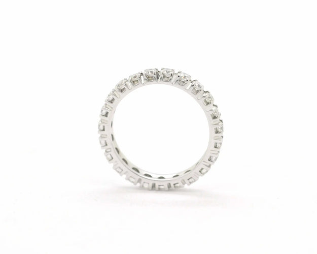 Bague Bague rivière - Alliance en or blanc 18 kt et diamants 0,92 ct 58 Facettes 8807