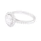 Bague 52 Bague entourage en or blanc avec diamant 1,26 ct et diamants 58 Facettes 33900